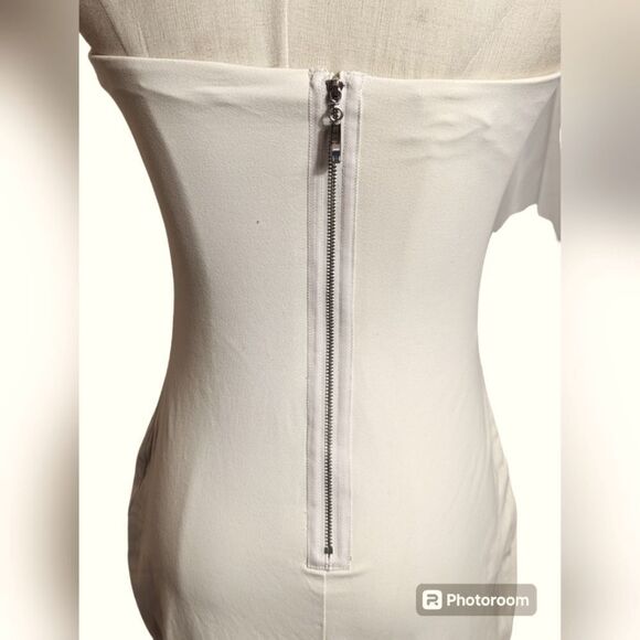 Bebe Cream Bodycon Studded Mini Dress - Picture 4 of 7